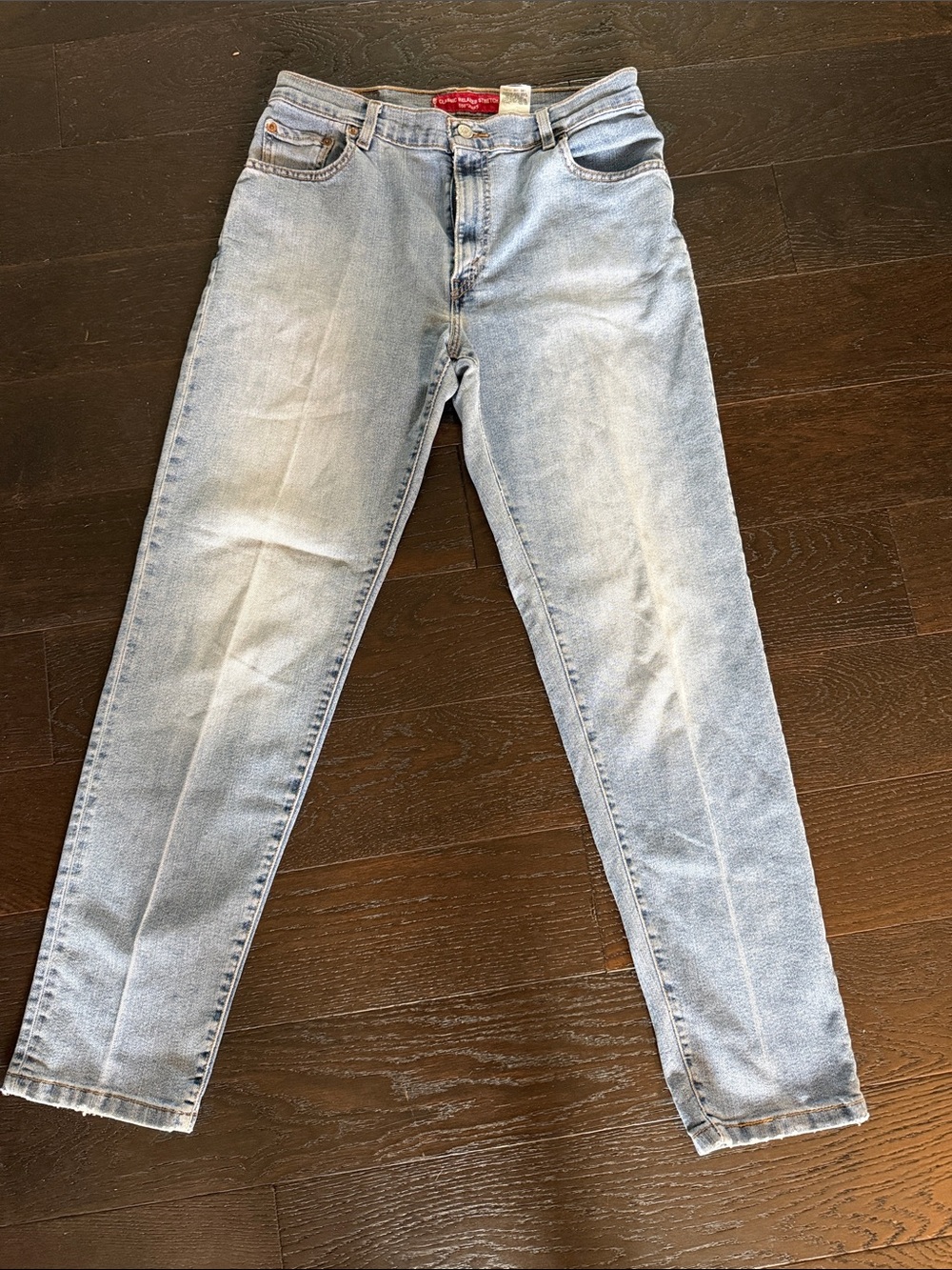 Levi's Light Blue Relaxed Fit Tapered Leg Stretch 550 Jeans sz 12 M Vintage wash